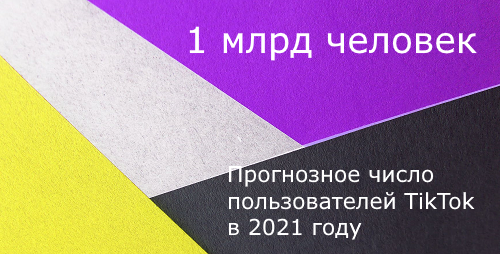 Прогнозное число пользователей TikTok в 2021 г. Прогнозное число пользователей TikTok в 2021 г.